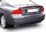 Rear view of Exhaust System installed on V70R
