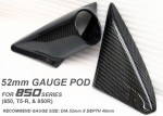 Carbon Fiber Door Mounted Gauge Pod for 850 with opposite side cover
