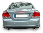Rear view of Exhaust System installed on C70 T5