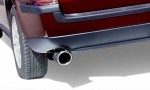 Rear view of Exhaust System installed on V70 Non-Turbo