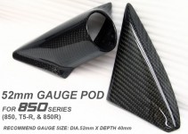 Carbon Fiber Door Mounted Gauge Pod for 850 with opposite side cover