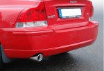 Rear view of Exhaust System installed on S60 FWD Turbo