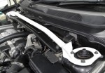 Strut Tower Brace with White Powdercoated finsih installed on XC90 2.5T