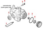 Angle Gear Reseal Kit parts diagram for the S60/V70/S80