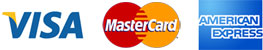 We accept VISA, Mastercard and American Express We accept VISA, Mastercard and American Express